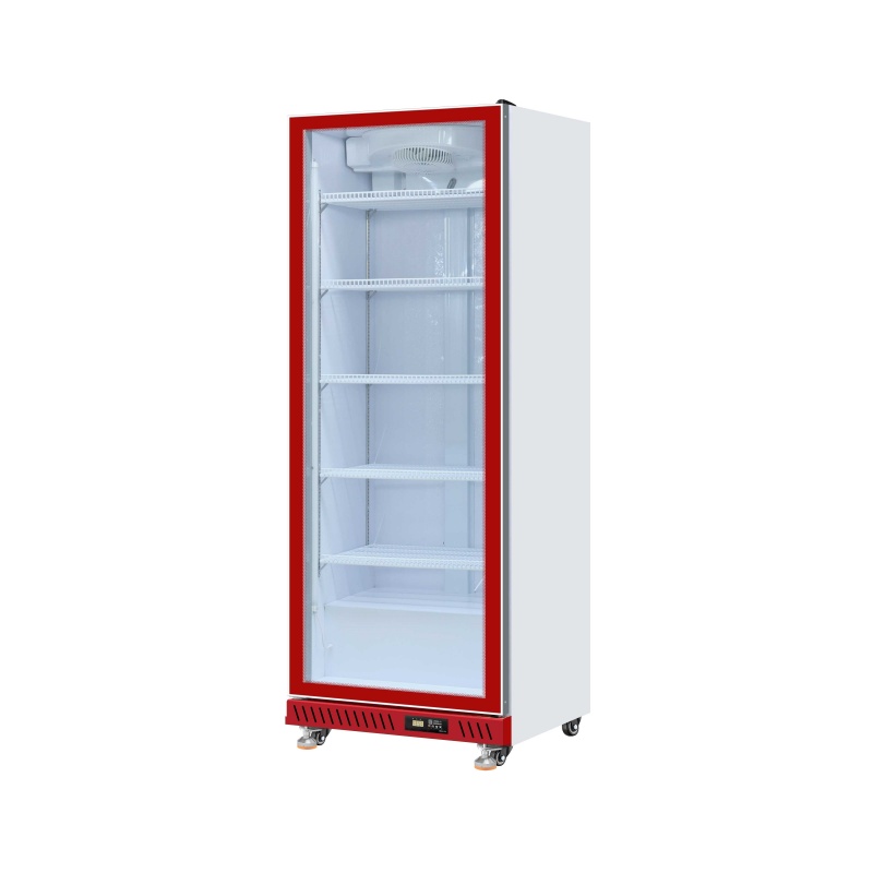 700L Vertical Glass Door Drink Showcase(Yellow)