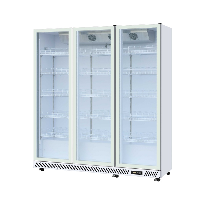 3 door Wine Display Fridge(White Grey)