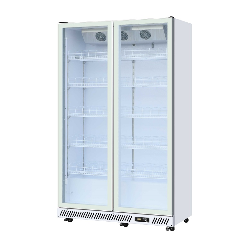 2 door Wine Display Fridge(White Grey)
