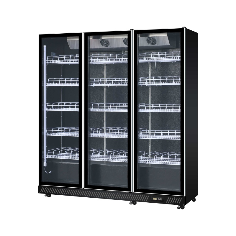 3 door Wine Display Fridge(Black)