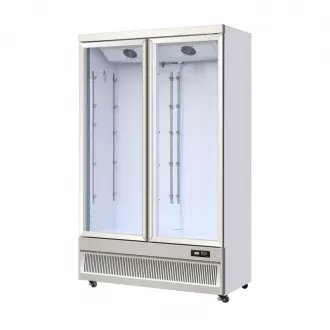 Double Glass Door Showcase Chiller(White Grey)
