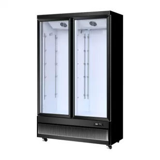Double Glass Door Showcase Chiller(Black)