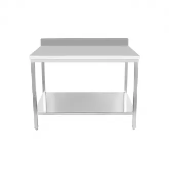 Square Tube Leg Worktable(With Backsplash)