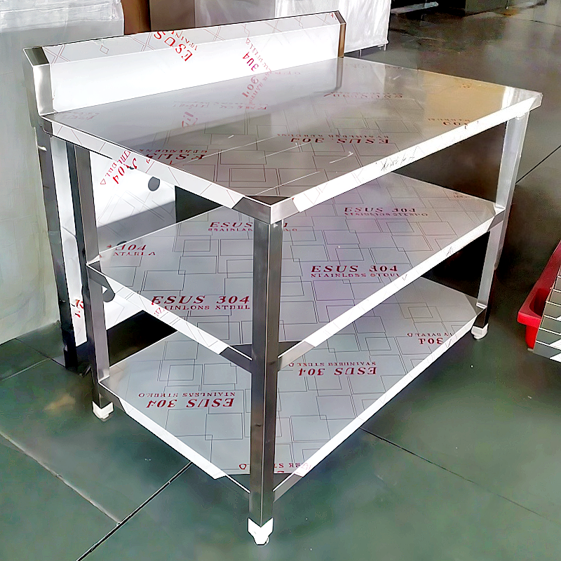 Square Tube Leg Worktable(With Backsplash)