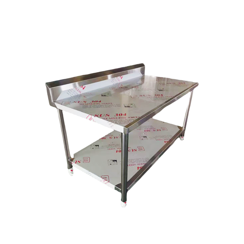 Round Tube Leg Workbtale(With Backsplash)