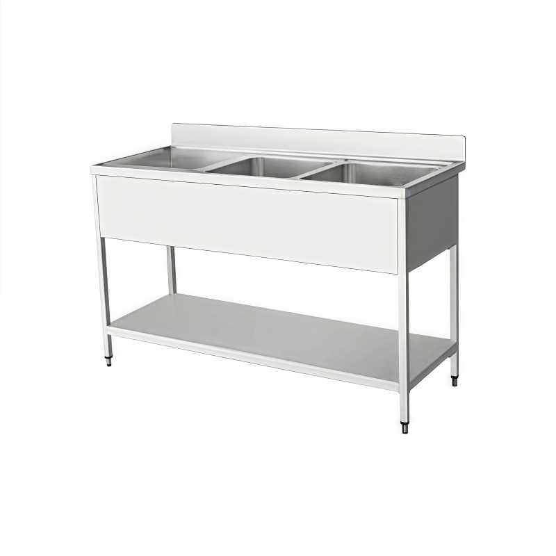 European Style Double Bowl Sink(With Left Draining Board)