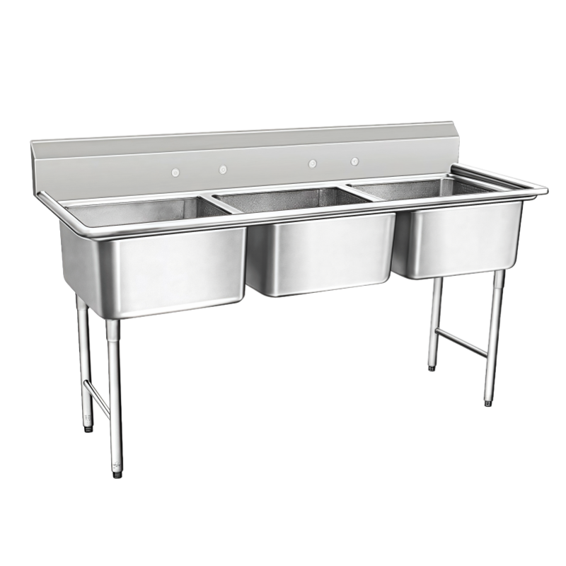 American Style Triple Bowl Sink 01
