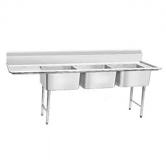 American Style Triple Bowl Sink 03