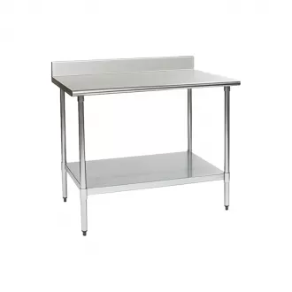 Round Tube Leg Worktable(With Backsplash)