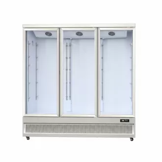Three Glass Door Showcase Chiller(White Grey)