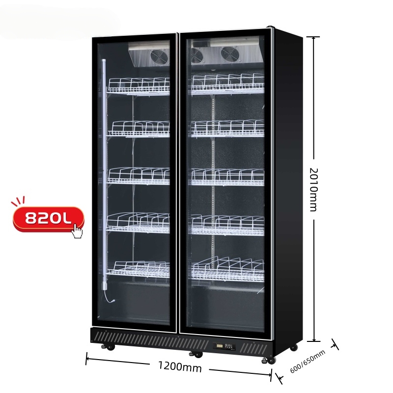 2 door Wine Display Fridge(Black)