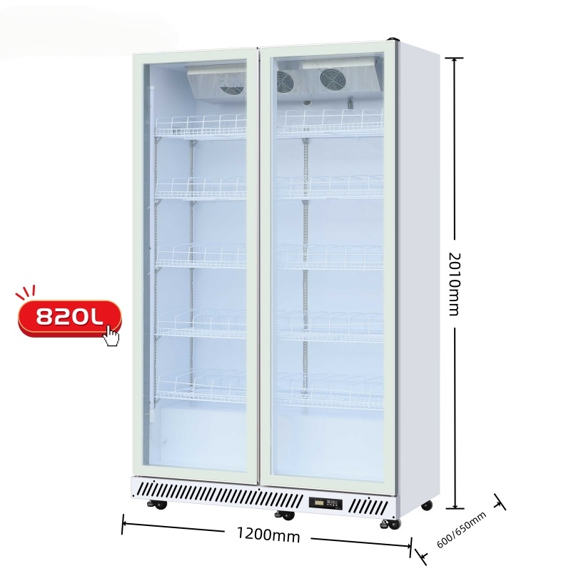 2 door Wine Display Fridge(White Grey)
