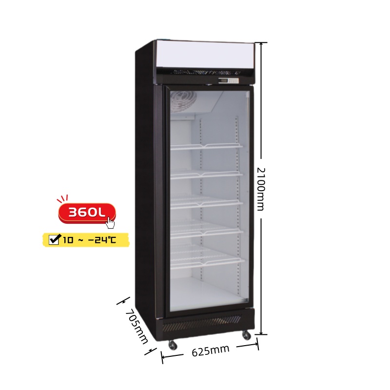 1 Door Upright Freezer-Top Mount
