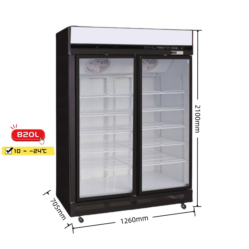 2 Door Upright Freezer-Top Mount