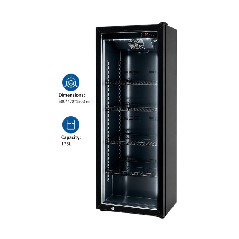 1500mm Full glass refrigerator