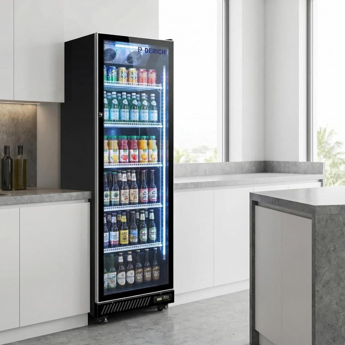 2 door Wine Display Fridge(White Grey)
