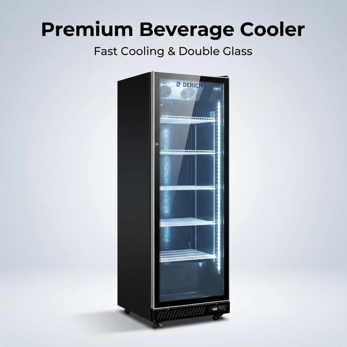 2 door Wine Display Fridge(White Grey)