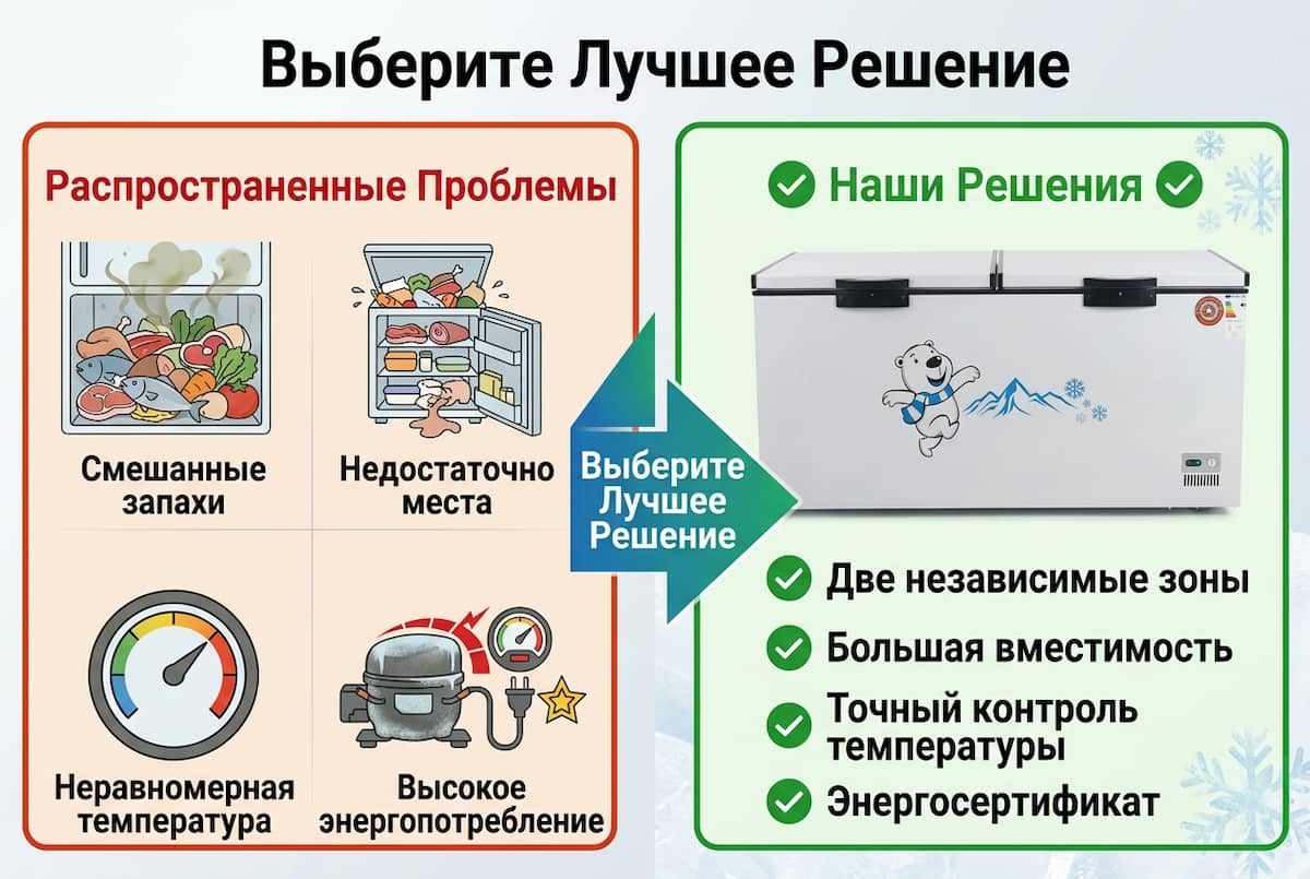 Горизонтальный морозильник