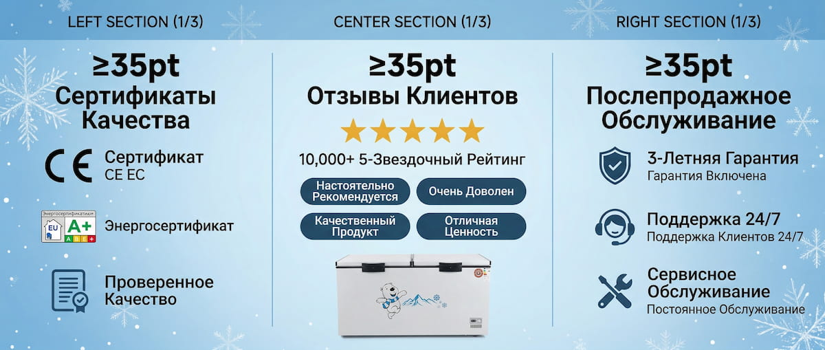 Горизонтальный морозильник